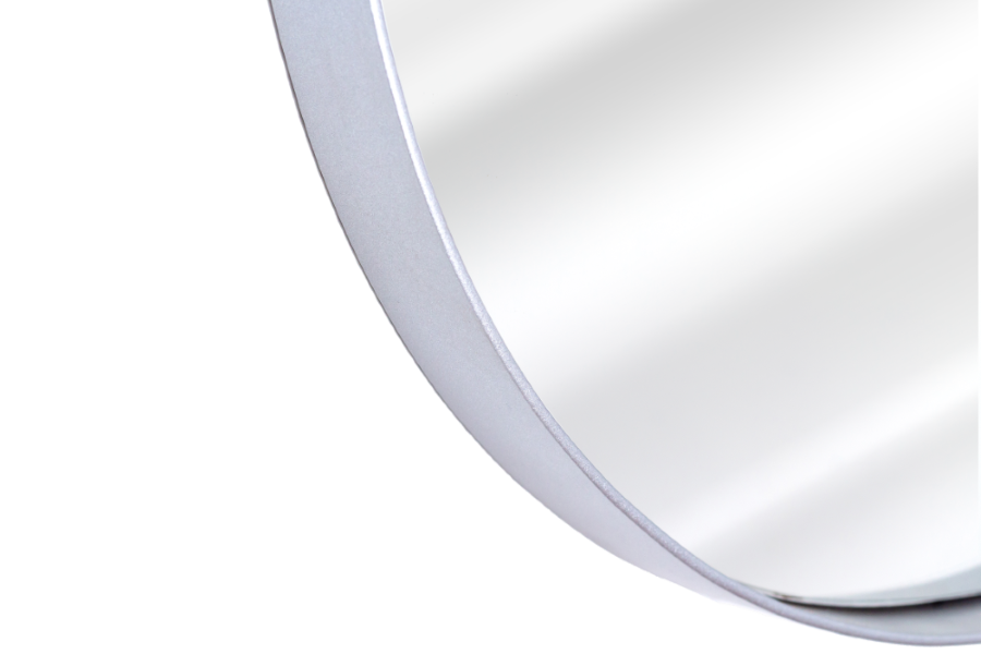 Espelho Oval com Moldura em Metal 115 x 50 cm - Cores - Prata - 3
