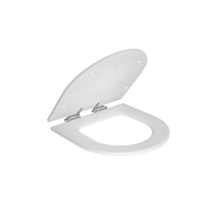 Assento Poliéster Wish Slow Close AP287 Branco/Cromado - Deca AP.287.17