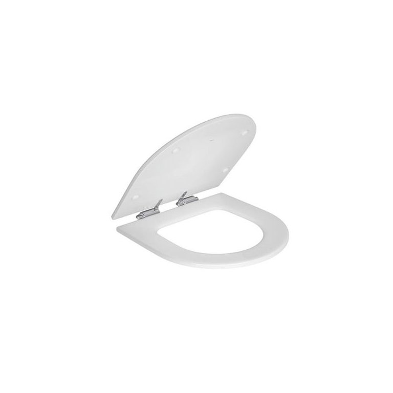 Assento Poliéster Wish Slow Close AP287 Branco/Cromado - Deca AP.287.17