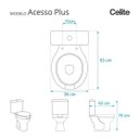 Ver imagem 2 de Assento Sanitário Polipropileno Plus Acesso - Celite