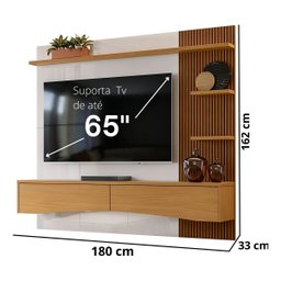 Painel para Tv até 65 Polegadas Europa Lukaliam:off Whte / Tauari - 6