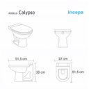 Ver imagem 3 de Assento Sanitário Poliéster para Louça Incepa Calypso - Biscuit - Cód 57 - Ferragem Aço Inox com Reb