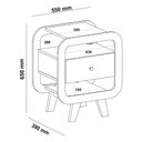 Ver imagem 4 de Mesa Lateral com 1 Gaveta e Portas Usb Multimóveis