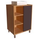 Ver imagem 1 de Gabinete 1 Porta Correr 60 Cm Cuba Branca Bl7250 Mell Grafite Faem Mell Grafite