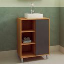 Ver imagem 2 de Gabinete 1 Porta Correr 60 Cm Cuba Branca Bl7250 Mell Grafite Faem Mell Grafite