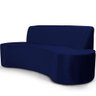Sofá 3 Lugares Para Sala de Estar Bellus D02 Veludo Azul Marinho 210 cm B-287 - Lyam Decor - 1