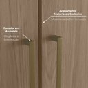 Ver mais imagens de Guarda-roupa Solteiro Modulado Seletto 5 Portas 6 Gavetas Me25 Areia/jequitibá - Henn