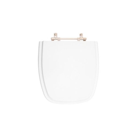 Assento Sanitário Poliéster para Louça Celite Fit / Versato - Branco - Cód 01 - Ferragem Aço Inox Co