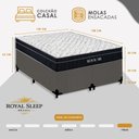 Ver imagem 2 de Cama Box Casal Royal Air Pillow Top Molas Ensacadas Suede Cinza