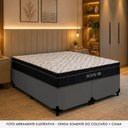 Ver imagem 5 de Cama Box Casal Royal Air Pillow Top Molas Ensacadas Suede Cinza