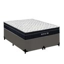 Ver imagem 1 de Cama Box Casal Royal Air Pillow Top Molas Ensacadas Suede Cinza