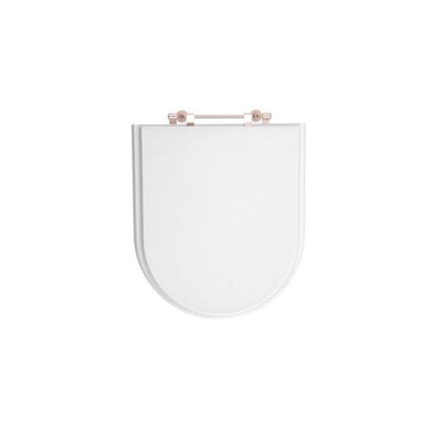 Assento Sanitário Poliéster para Louça Deca Duomo Plus - Branco - Cód 17 - Ferragem Aço Inox com Reb