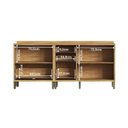Ver imagem 4 de Balcões de Cozinha 100% MDF 3 Portas Basculantes 4 Gavetas e Tampos 200cm Vicenza Espresso Móveis Cinza/Amêndoa/Chumbo