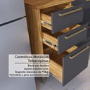 Ver mais imagens de Balcões de Cozinha 100% MDF 3 Portas Basculantes 4 Gavetas e Tampos 200cm Vicenza Espresso Móveis Cinza/Amêndoa/Chumbo
