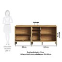 Ver imagem 3 de Balcões de Cozinha 100% MDF 3 Portas Basculantes 4 Gavetas e Tampos 200cm Vicenza Espresso Móveis Cinza/Amêndoa/Chumbo