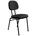 Ver imagem 1 de Cadeira Secretária Fixa Tecido 4 Pés Palitos 100% Nacional para Escritório