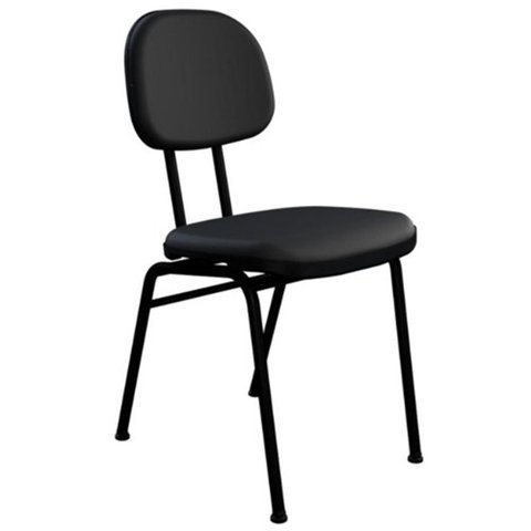 Cadeira Secretária Fixa Tecido 4 Pés Palitos 100% Nacional para Escritório