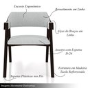 Ver imagem 3 de Kit 5 Cadeiras Sala de Jantar e Jogos Carteados Madeira Maciça Poker Linho Cinza/tabaco G42 - Gran B