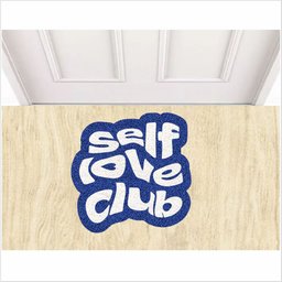 Tapete Capacho Self Love Club Amor Próprio 60x60 no Formato.:a.royal - 1