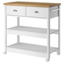 Ver imagem 1 de Aparador Carrinho Café 2 Gavetas 85 Cm Ba135 Branco Dtall