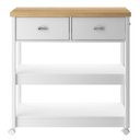 Ver imagem 4 de Aparador Carrinho Café 2 Gavetas 85 Cm Ba135 Branco Dtall