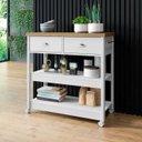 Ver imagem 2 de Aparador Carrinho Café 2 Gavetas 85 Cm Ba135 Branco Dtall