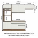 Ver imagem 4 de Armário de Cozinha Completa 270cm Rustic/Branco Glamy Madesa 14