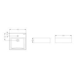 Cuba de Apoio com Mesa 40x40cm Pacific - Incepa - 2