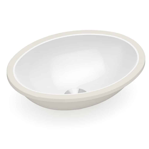 Cuba Oval Embutir 39x30cm sem Ladrão Celite - Branco