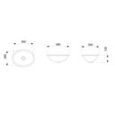 Ver imagem 2 de Cuba Oval Embutir 39x30cm sem Ladrão Celite - Branco