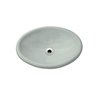 Cuba Oval Sobrepor 44x31cm - Celite - Água Marinha - Cód 29 - 1