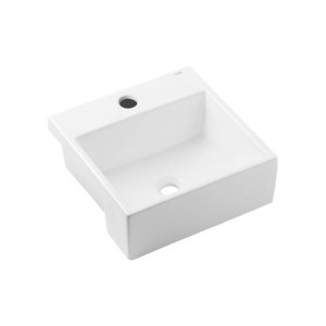 Cuba de Semi-encaixe 41x41cm Q2 Basic - Celite - Branco - Cód 01