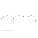 Ver imagem 2 de Cuba de Embutir Para Banheiro Oval 49x32,5cm S/ladrão Pergamon Celite