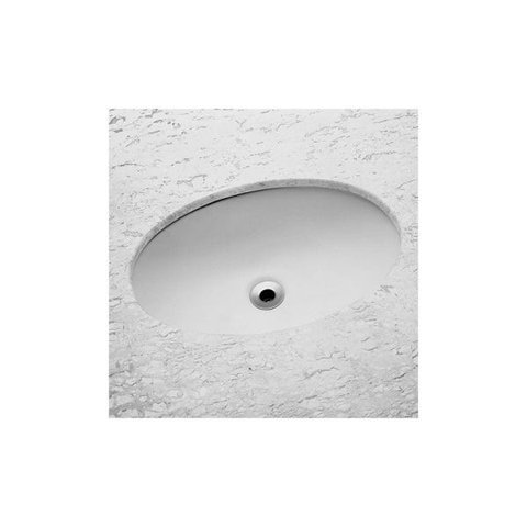 Cuba de Embutir Para Banheiro Oval 49x32,5cm S/ladrão Pergamon Celite