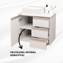 Ver imagem 4 de Balcão Móvel Gabinete Mdf para Banheiro com Tampo & Cuba 60cm Direito