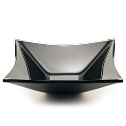 Cuba de Vidro Quadrada Sulle 34x34cm 12 mm Bergan - Preto - 1