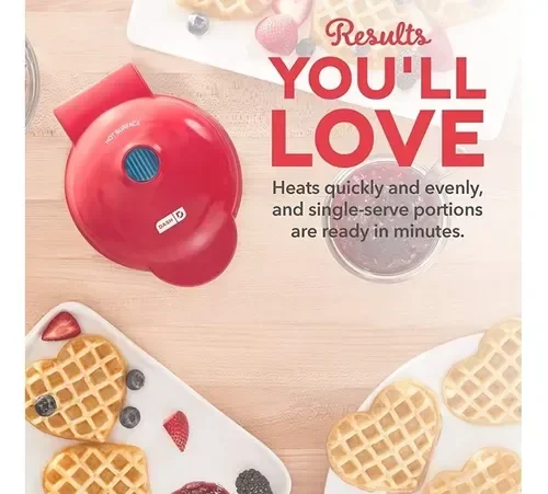Ver imagem 3 de Mini Máquina de Waffles em Coração 110v Dash