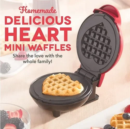 Mini máquina de waffles em coração 110V Dash - 4