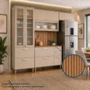 Ver imagem 2 de Painel Ripado para Cozinha Eloise 120cm Freijo MGM