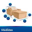 Ver imagem 7 de Poltrona Cama com Puff para Sala Confortavél Moderna Suede