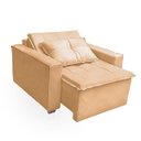 Ver imagem 5 de Poltrona Cama com Puff para Sala Confortavél Moderna Suede