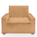 Ver imagem 4 de Poltrona Cama com Puff para Sala Confortavél Moderna Suede