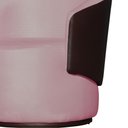 Ver imagem 3 de Poltrona Organica Beatriz Suede Rosa C/ Composê Corano Marrom - Lm Decor