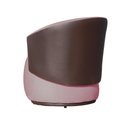 Ver imagem 4 de Poltrona Organica Beatriz Suede Rosa C/ Composê Corano Marrom - Lm Decor