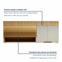 Ver imagem 6 de Cozinha Completa Modulada 5 Peças 8 Portas 4 Gavetas Torre Angular 100% MDF Realeza Premium Bege/Carvalho/Greige