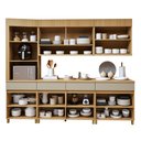 Ver imagem 4 de Cozinha Completa Modulada 5 Peças 8 Portas 4 Gavetas Torre Angular 100% Mdf Realeza Premium