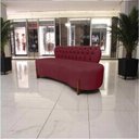 Ver mais imagens de Sofá 3 Lugares Orgânico Curvo Tókio 180cm Suede Marsala