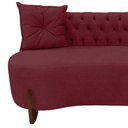 Ver imagem 5 de Sofá 3 Lugares Orgânico Curvo Tókio 180cm Suede Marsala
