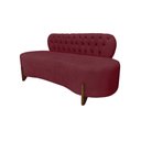 Ver imagem 2 de Sofá 3 Lugares Orgânico Curvo Tókio 180cm Suede Marsala