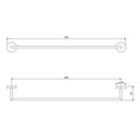 Ver imagem 2 de Porta Toalha Barra Disco 50cm Cromado - Deca 2040.C.050.DSC